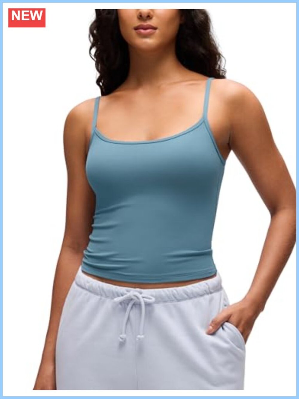Butterluxe Double Lined Cami Tank Top Adjustable Spaghetti Strap